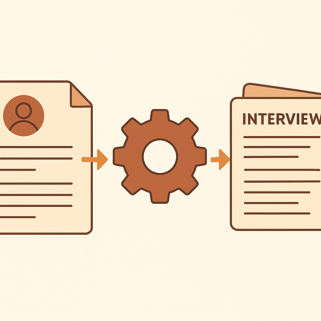 Resume transformed into interview prep through AI processing